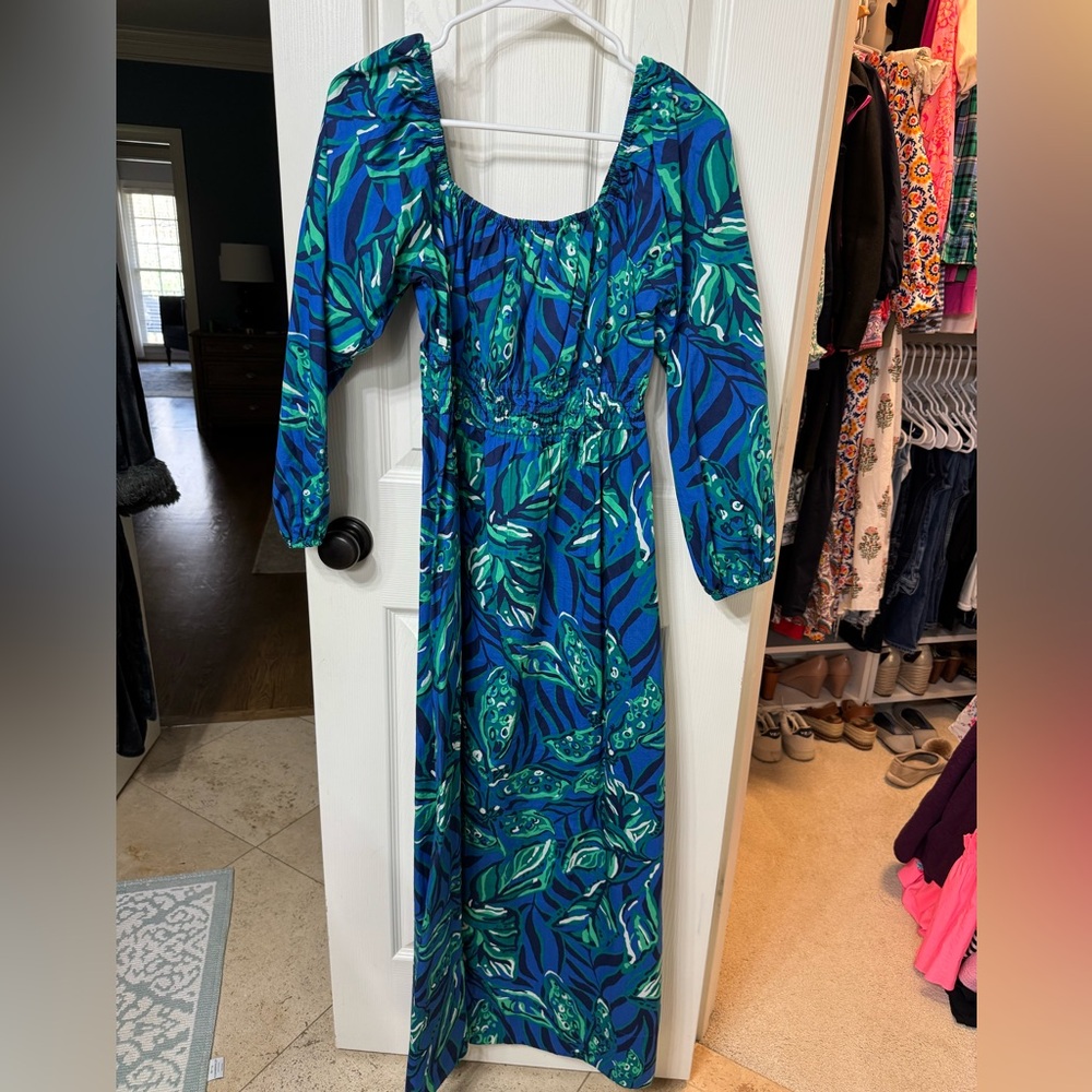 Lilly Pulitzer Blue Green Print Maxi Dress - Women